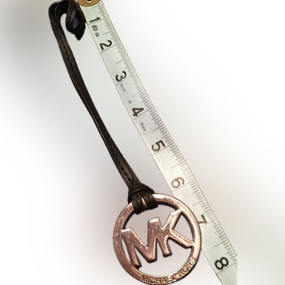 Michael Kors MK Charm Hang Tag Silver Tone Keychain Key Fob Charm - Picture 6 of 11